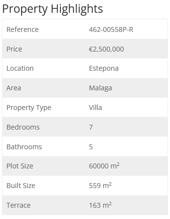 / Bed 5 bath Villa Hills of Estepona